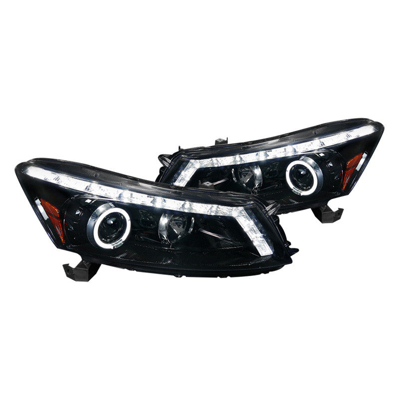 Spec-D 08-12 Honda Accord 4D Projector Black Headlights Smoked Lens