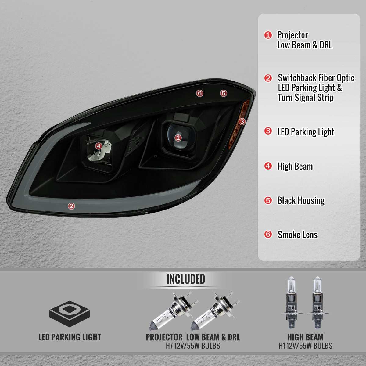 Spec-D 05-10 Chevy Cobalt Headlights Switchback DRL Black/Smoked