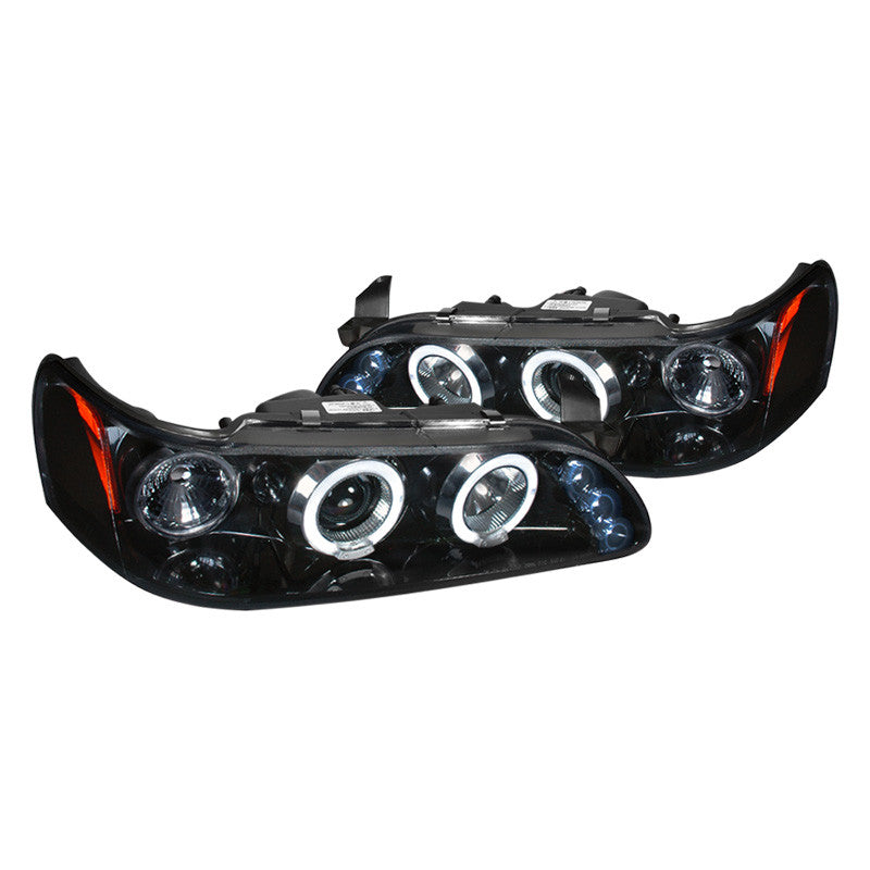 Spec-D 93-97 Toyota Corolla Halo Projector Headlights Smoked