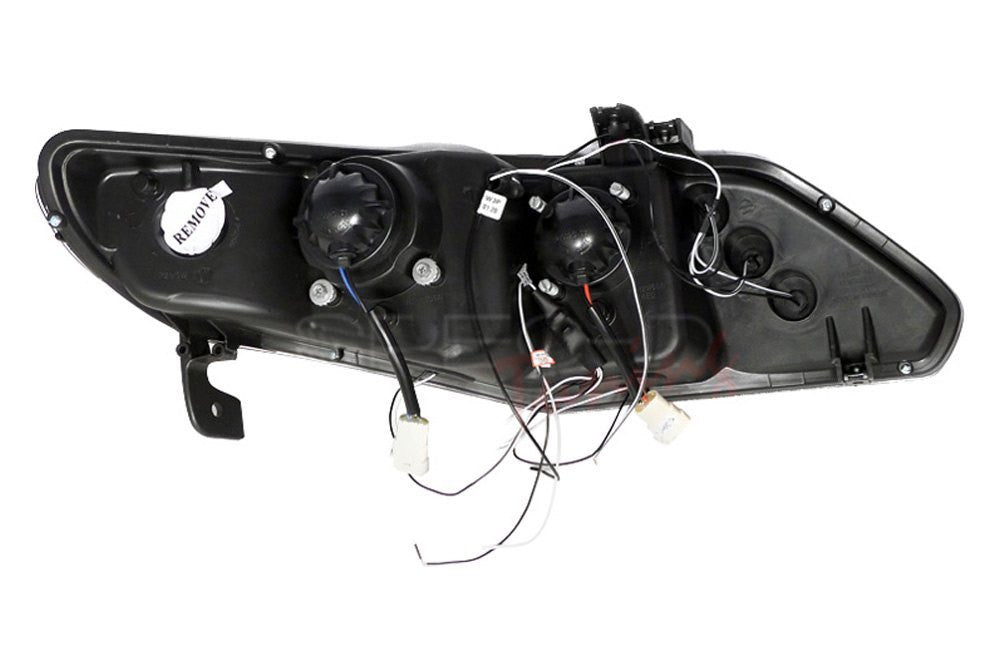 Spec-D 06-11 Honda Civic Sedan Halo Projector Headlights Black