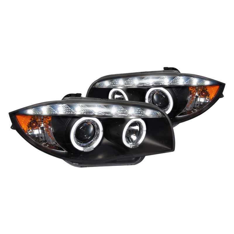Spec-D 08-13 BMW E82 E88 Projector Black Headlights