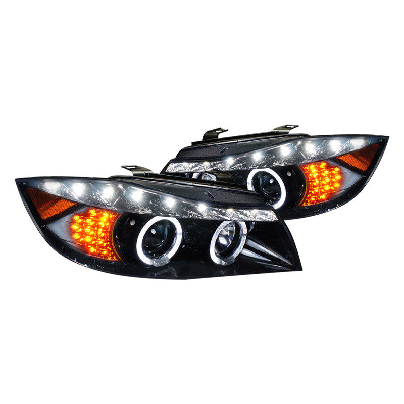Spec-D 06-08 BMW E90 325i 328i 330i Halo Projector Headlights Smoked