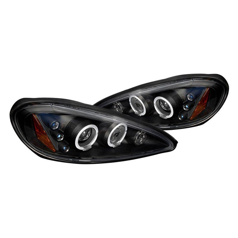 Spec-D 99-05 Grand Am Halo Projector Headlights Smoked