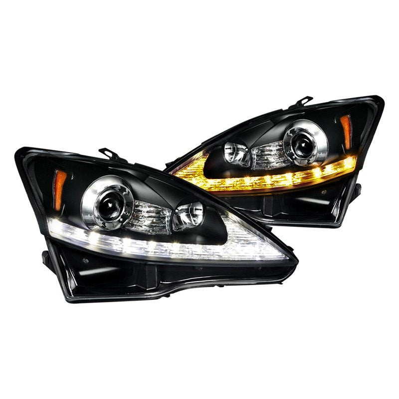 Spec-D 06-10 Lexus IS250 IS350 Projector Headlights Black