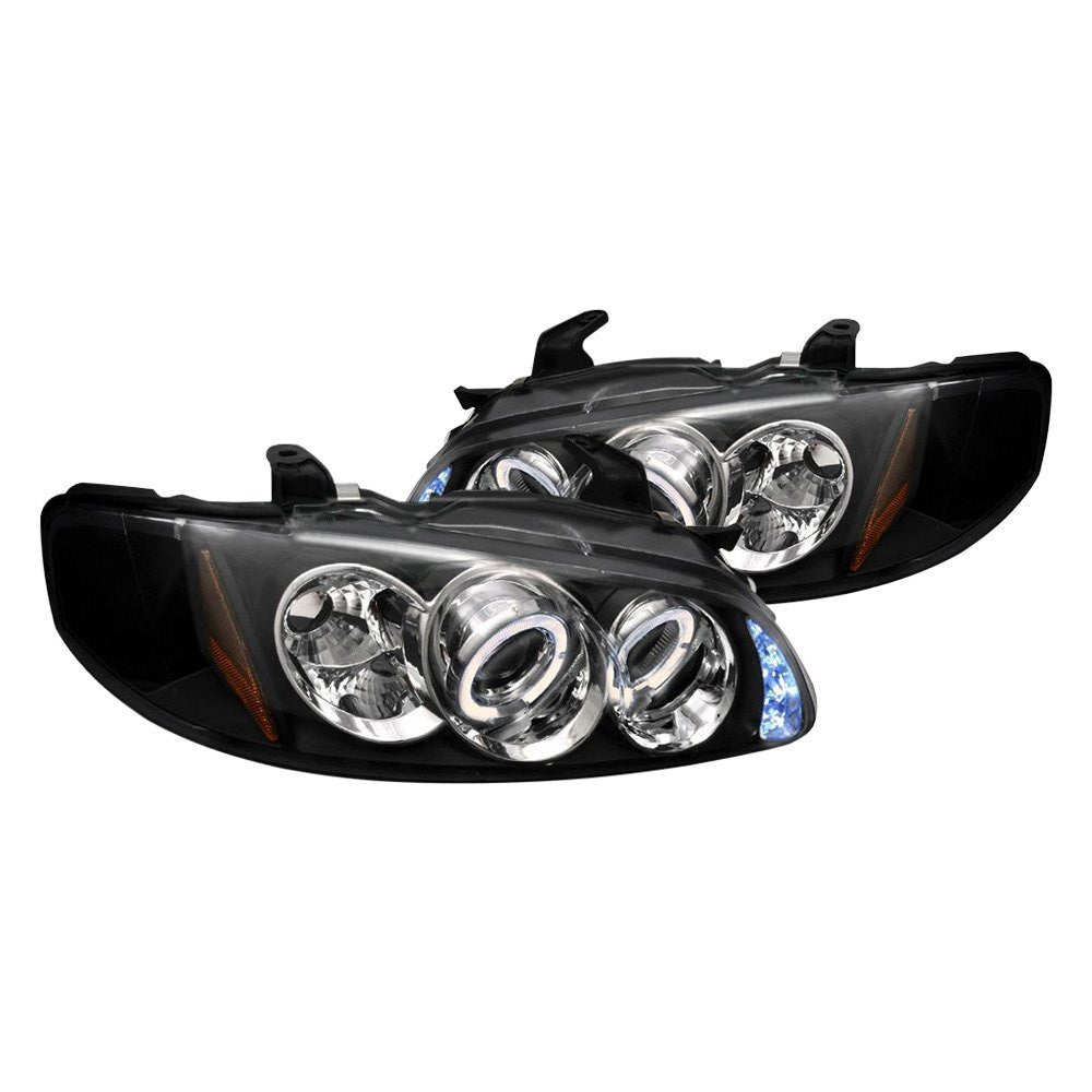 Spec-D 00-03 Nissan Sentra Halo Projector Headlights Black