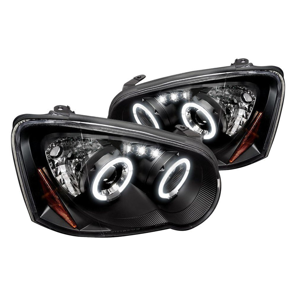 Spec-D 04-05 Subaru WRX STI Halo Projector Headlights Black