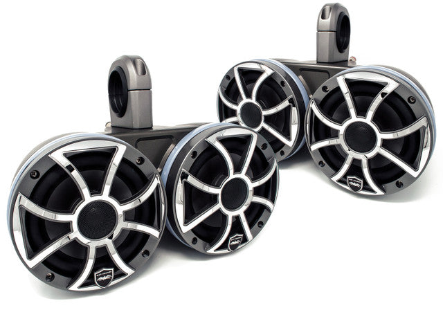 Two Pairs of Wet Sounds REVO6-XSG-SS Gunmetal 6.5