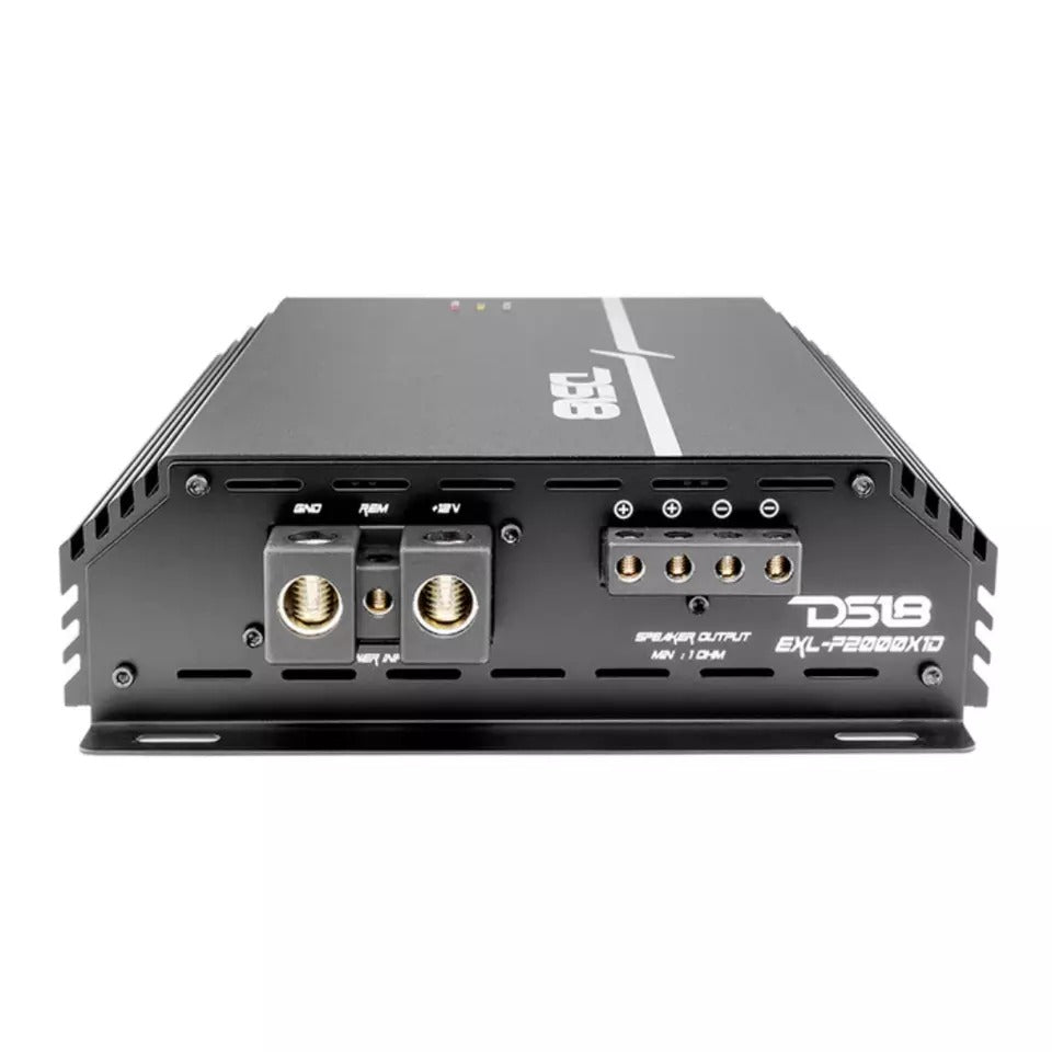DS18 EXL-P2000X1D 1-CH Monoblock 2000W RMS @ 1-Ohm Class-D Car Audio Amplifier