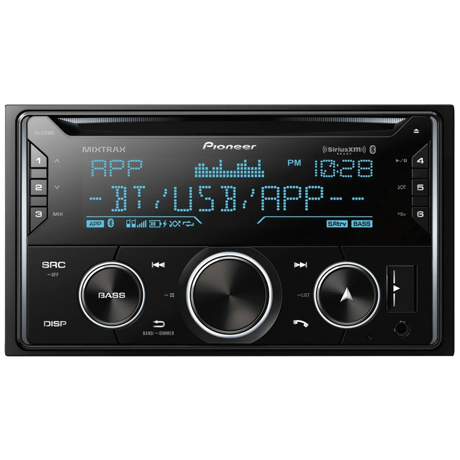 Pioneer FH-S720BS Double-DIN In-Dash CD Receiver with Bluetooth and SiriusXM Ready