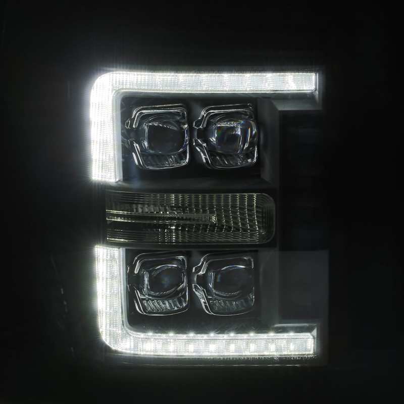 AlphaRex 11-16 Ford Super Duty NOVA-Series LED Projector Headlights Alpha-Black