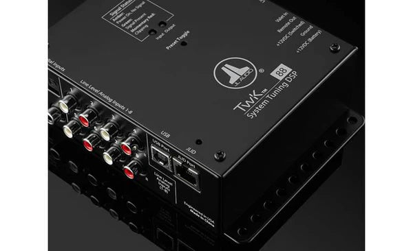 JL Audio TwK™ 88 Digital Signal Processor 8-channel DSP with 10-band equalization, variable high- and low-pass filtering, and time delay/alignment