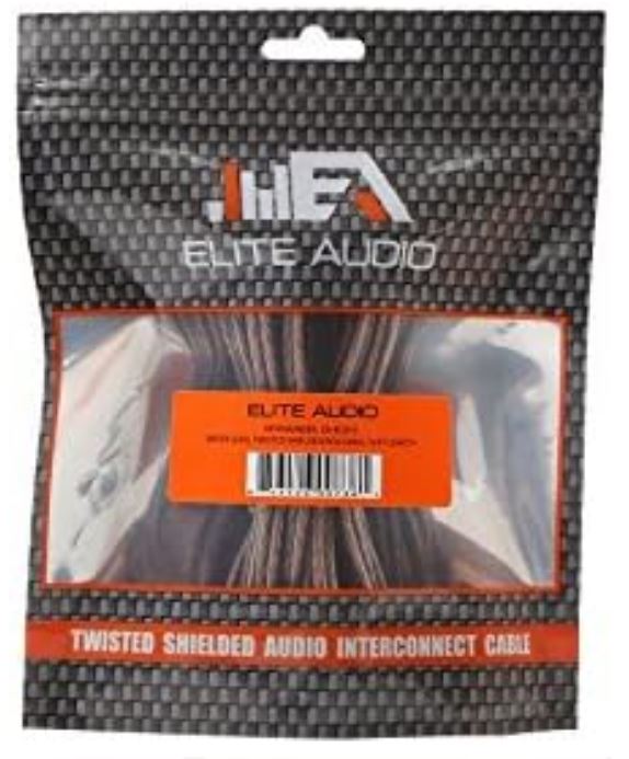 Elite Audio EA-RCA10 Standard 2-Ch RCA Cable - 10ft. Male to Male Twisted Wire Pair with Noise Reduction