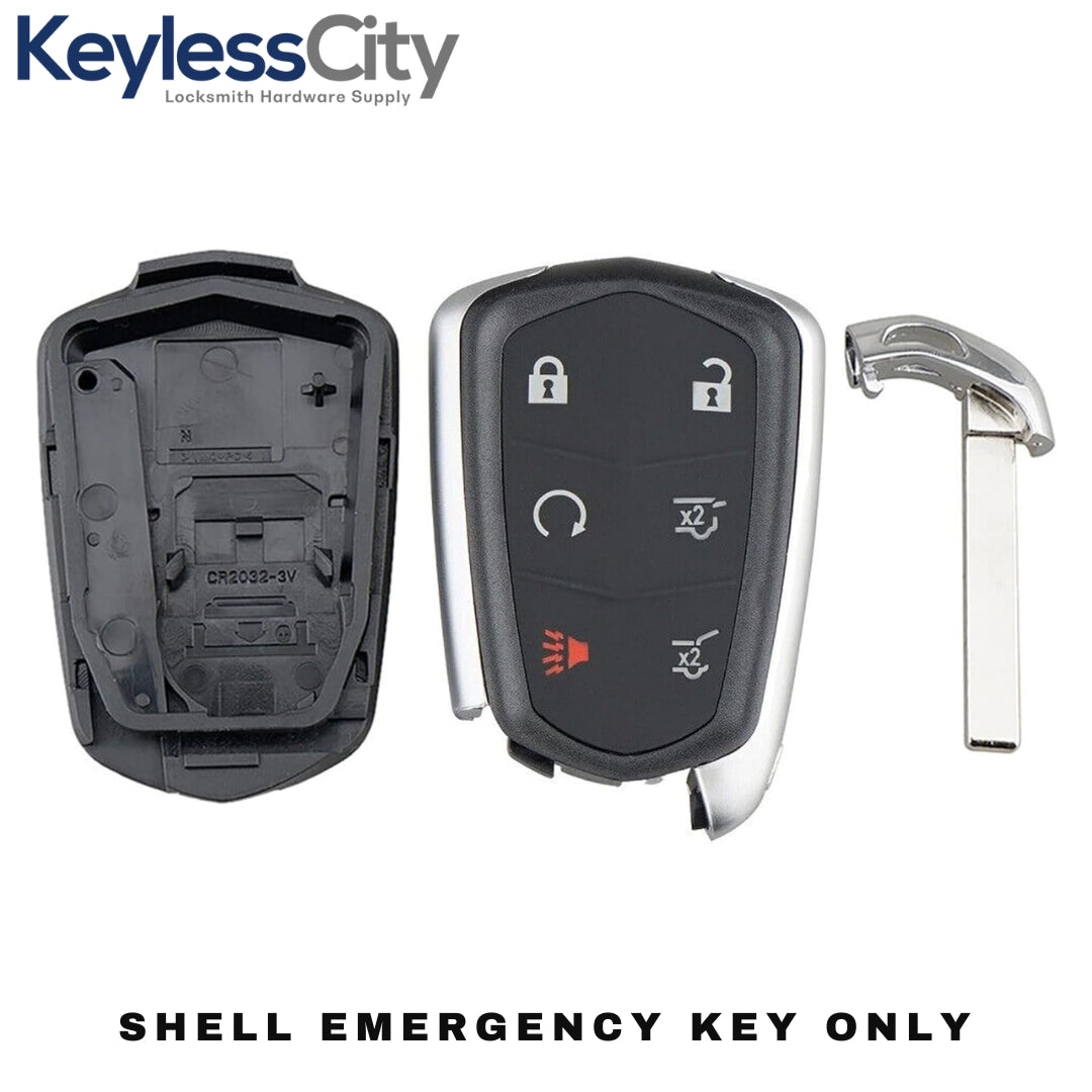 2014-2019 Cadillac / 6-Button Smart Key SHELL For HYQ2AB, HYQ2EB (AFTERMARKET)