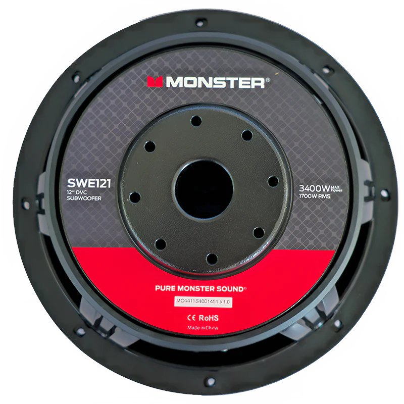Monster SWE121 12″ 1700W RMS Subwoofer DVC 4-Ohm
