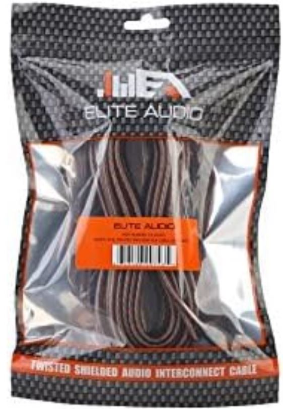 Elite Audio EA-RCA25 Standard 2-Ch RCA Cable - 25ft. Male to Male Twisted Wire Pair with Noise Reduction