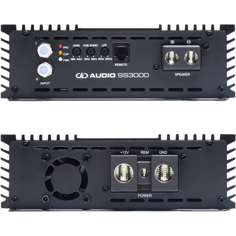 DD Audio SS4.3000 4-Channel Amplifier – 3000W RMS Compact Class D Full Range Amp