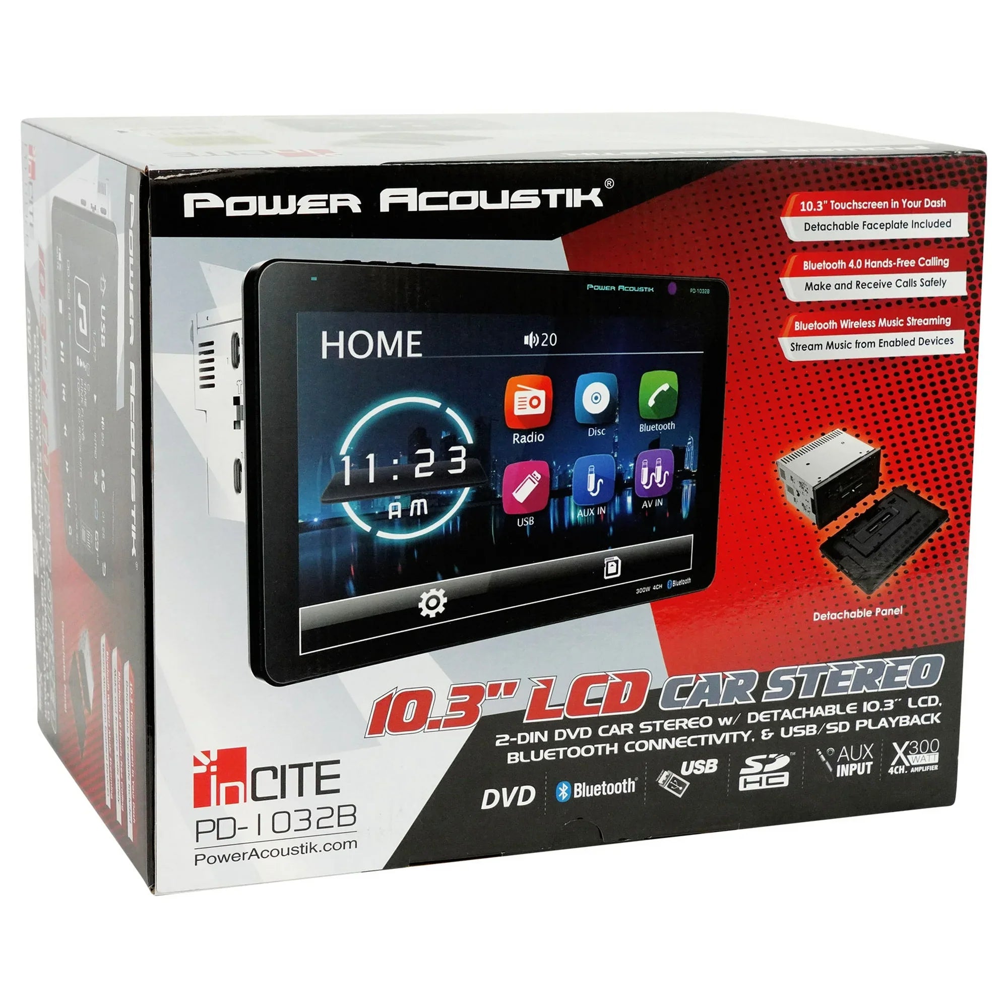 Power Acoustik PD-1032B 10.3