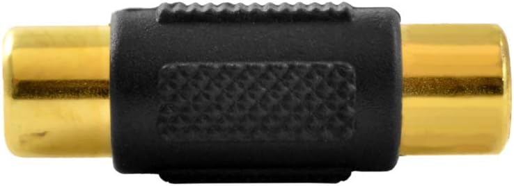 EA-FBRL Gold Plated Female to Female RCA Coupler Barrel Connector (10/Pack)