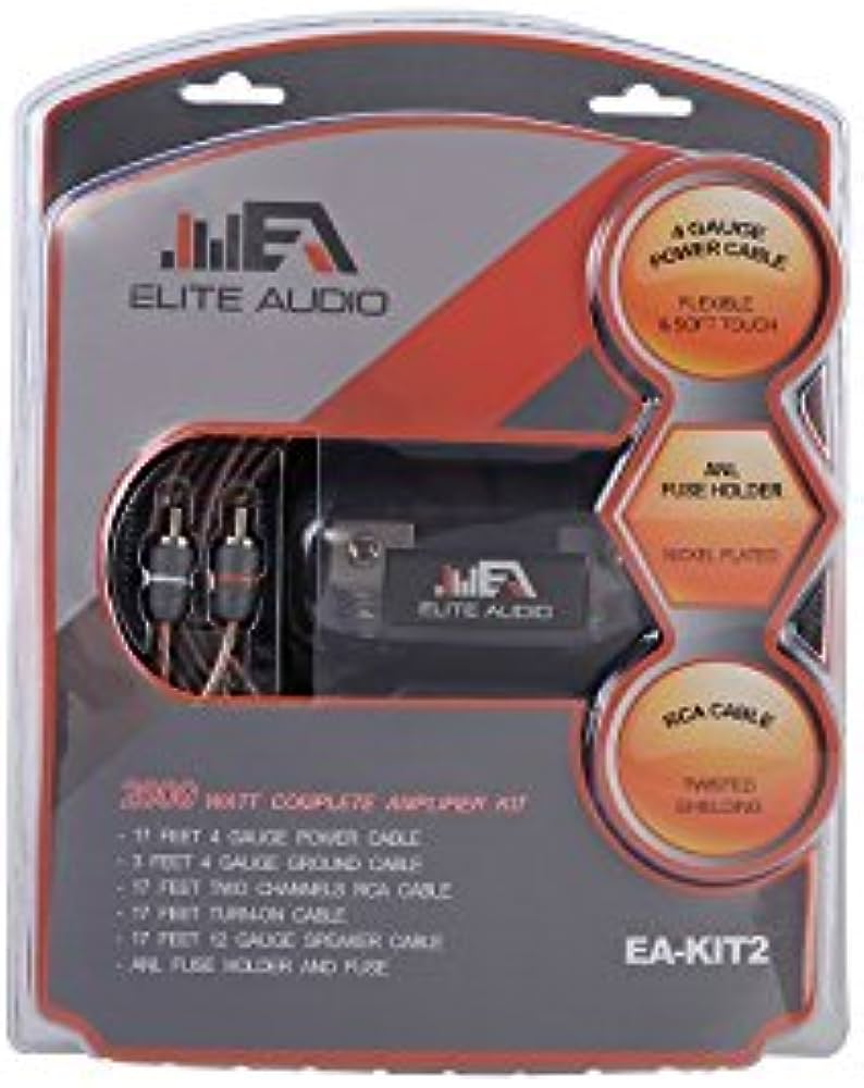 Elite Audio EA-KIT2 4 Gauge Complete Pro Series Amplifier Installation Kit
