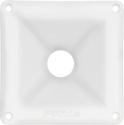 PRV AUDIO 1 Inch Exit Waveguide WG11-25 White Non-resonant Reinforced Plastic Construction (ABS) Screw On Exponential Horn for 1 In Compression Drivers