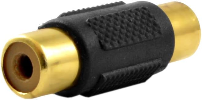 EA-FBRL Gold Plated Female to Female RCA Coupler Barrel Connector (10/Pack)