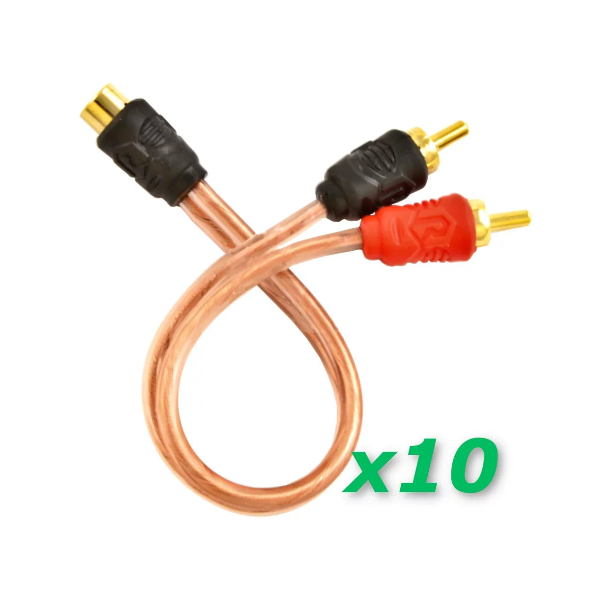 Raptor RCA600-Y1 6-inch 2 Male to 1 Female RCA Y Adapter Splitter Audio Cable