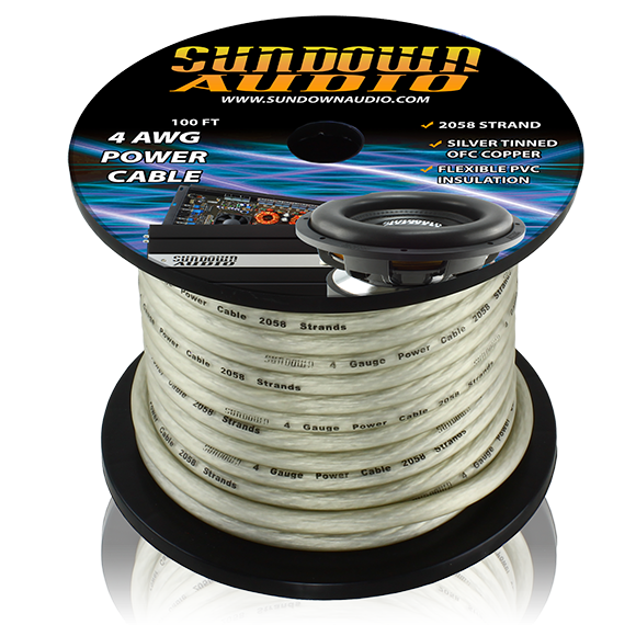 Sundown Audio 4 AWG Power Cable (100FT)