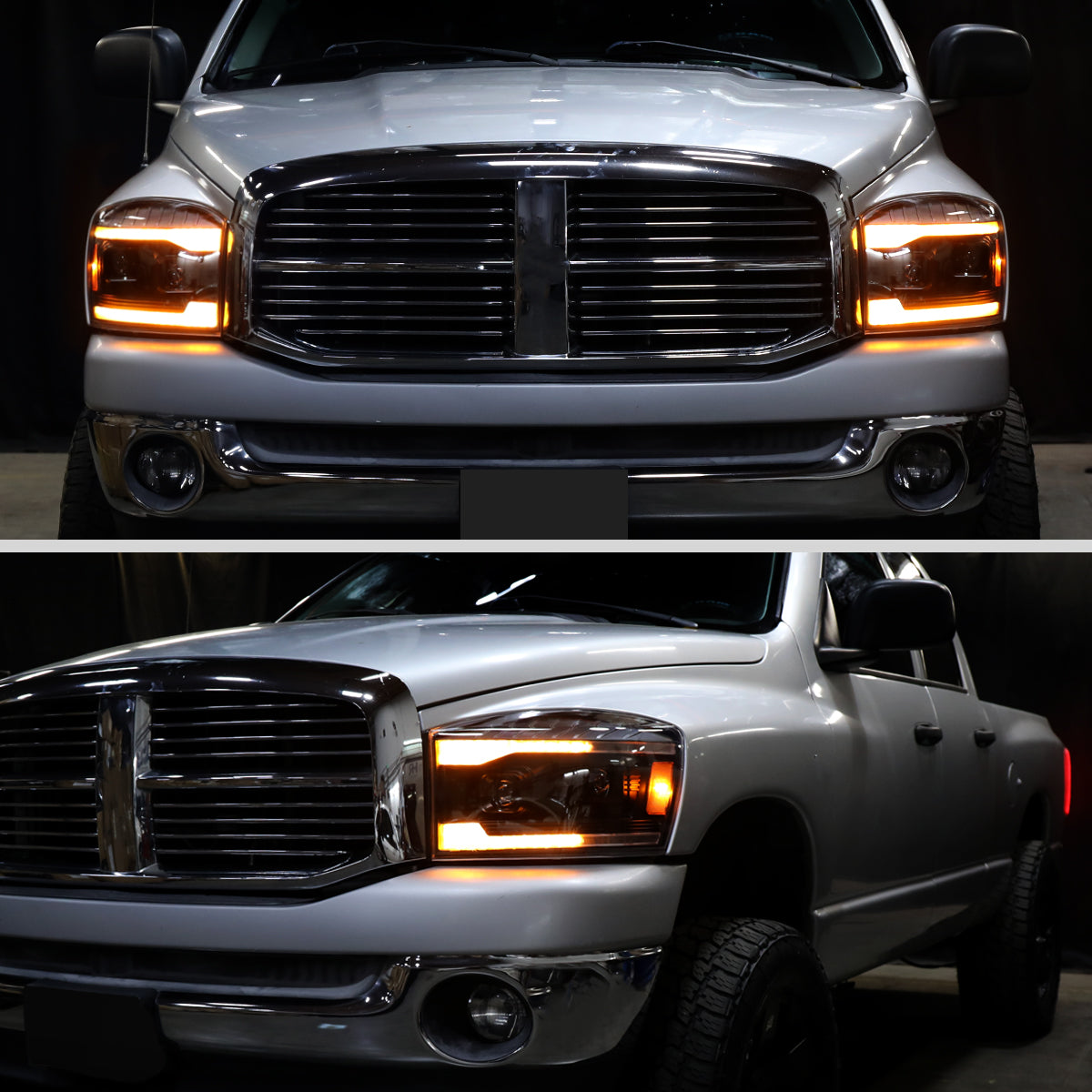Spec-D 06-08 Dodge Ram 1500 2500 3500 Projector Headlight Black/Smoked