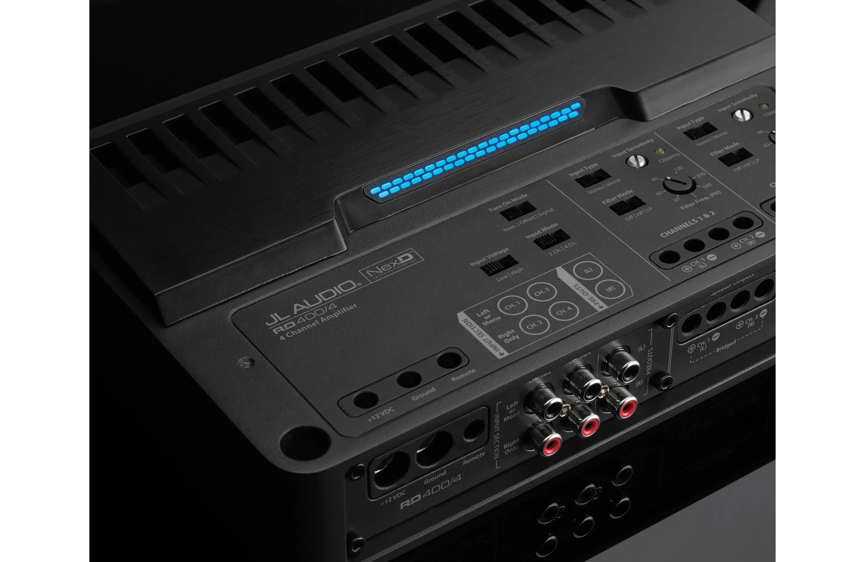 JL Audio RD400/4 4-channel car amplifier — 75 watts RMS x 4