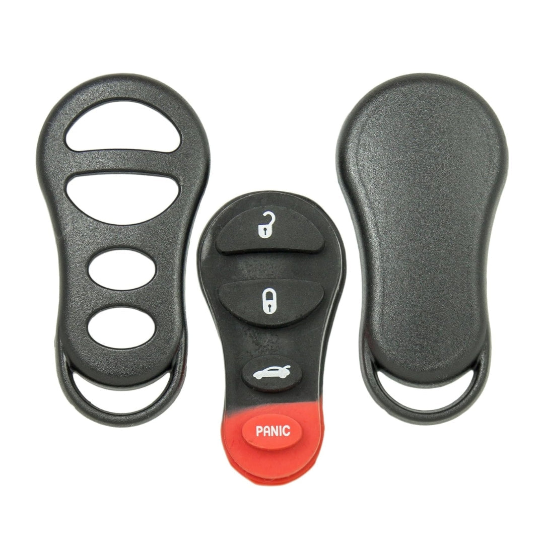 1999-2005 Chrysler Dodge Jeep Keyless Entry Remote SHELL For GQ43VT17T - Black (AFTERMARKET)