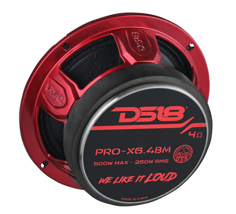 DS18 Car Audio Bundle – 4 PRO-X6.4BM 6.5