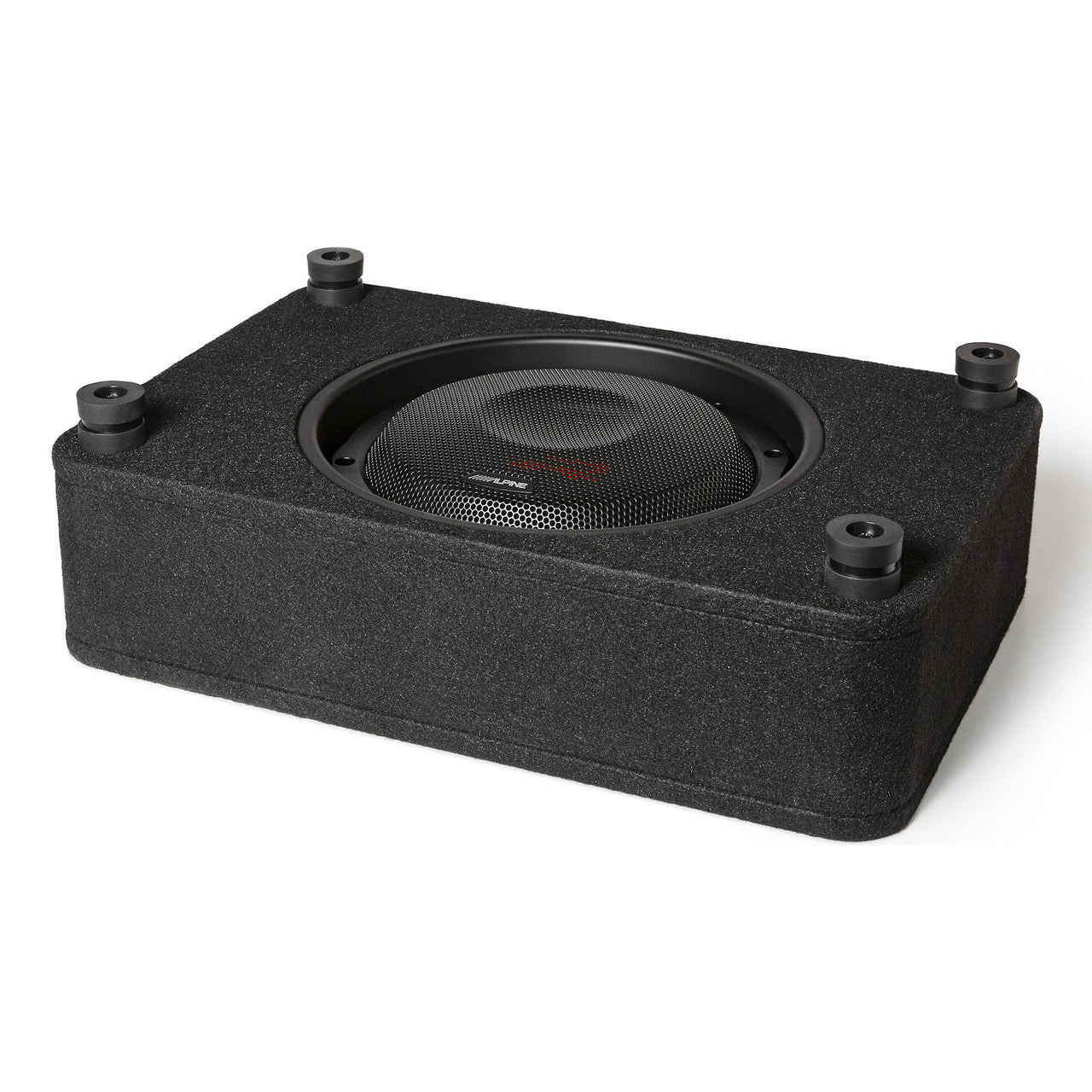 Alpine S2-A60M S-Series Class-D Amp w/ Rux & RS-SB10 Single 10” R-Series Shallow Preloaded Subwoofer Enclosure