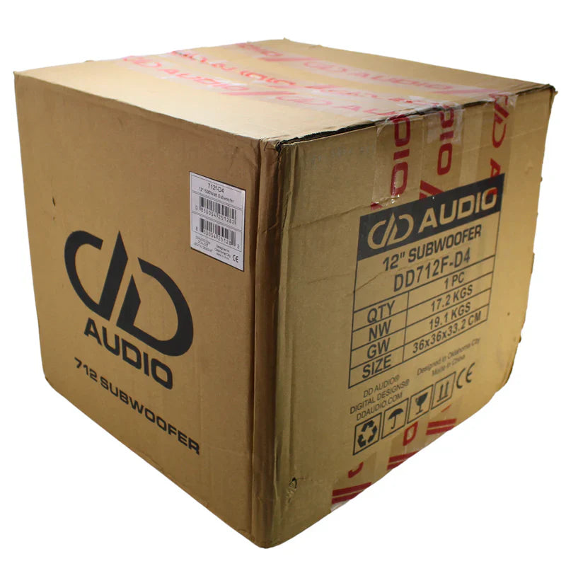 DD Audio 712F-D4 12 Inch Dual 4 Ohm 4500W Peak/1500W RMS Power Tuned Subwoofer