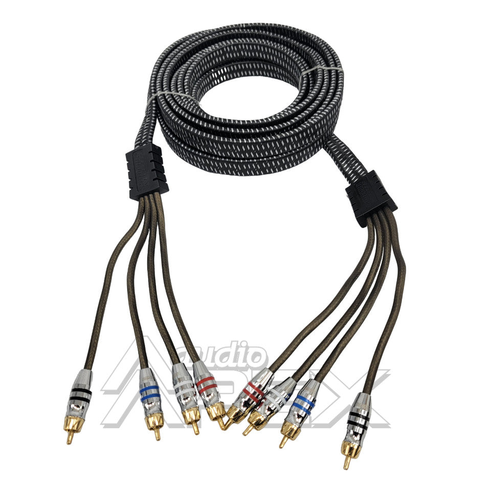 Sundown Audio 25 ft. 4 Channel High Quality RCA Interconnect Cables (SAZ Series)