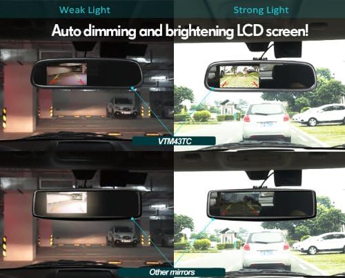 BOYO VTM43TC - Replacement Rear-View Mirror with 4.3