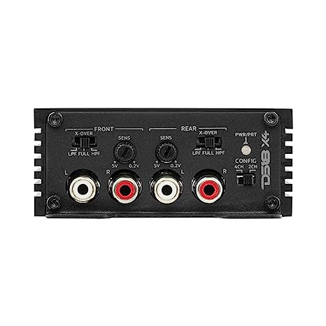 DS18 X4 Ultra Compact Amplifier - 4 Channel, Full Range, Class D, 1400 Watts - Ultra Small Size for Easy Installation on Many Applications