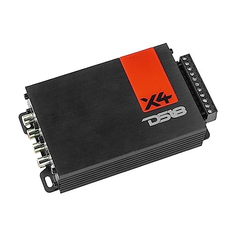 DS18 X4 Ultra Compact Amplifier - 4 Channel, Full Range, Class D, 1400 Watts - Ultra Small Size for Easy Installation on Many Applications