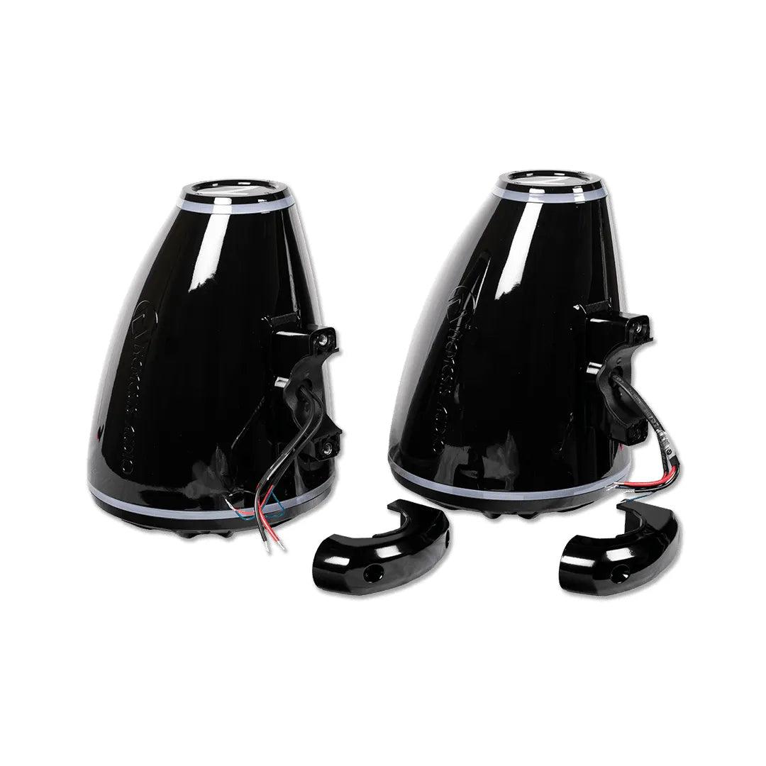 Nemesis Audio WAKE-8 8” Marine Tower Speakers – 500W RMS RGB Horn Loaded Boat Speakers (Pair)