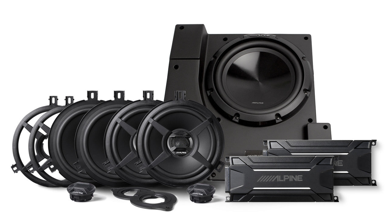 Alpine i407-WRA-JK 7in In-Dash Digital Receiver with Alpine PSS-22WRA Direct Fit Sound System Compatible With 2011-2017 Wrangler JK Unlimited
