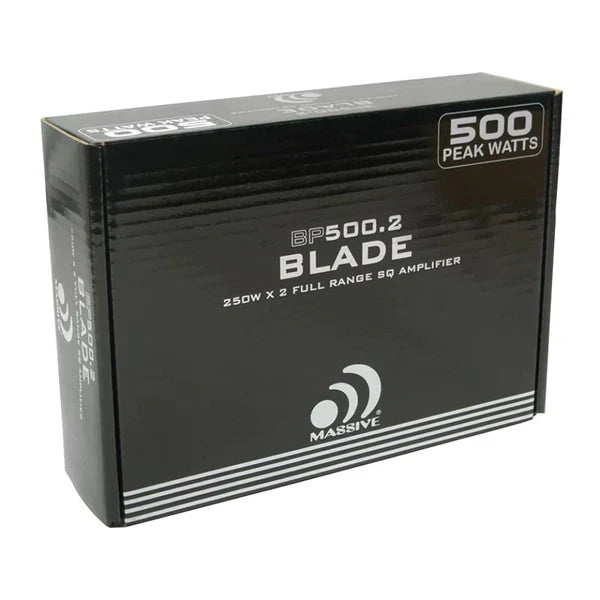MASSIVE AUDIO BP500.2 V2 - 80 Watts RMS x 2 @ 4 Ohm 2 Channel Amplifier