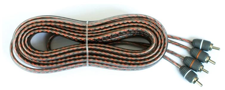 Elite Audio EA-RCA20 Standard 2-Ch RCA Cable - 20ft. Male to Male Twisted Wire Pair with Noise Reduction