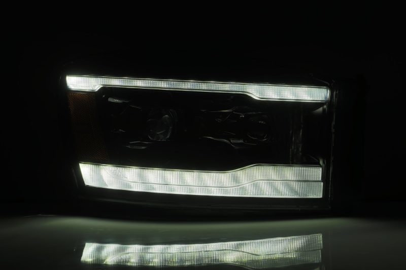 AlphaRex 06-08 Dodge Ram PRO-Series Halogen Projector Headlights Chrome