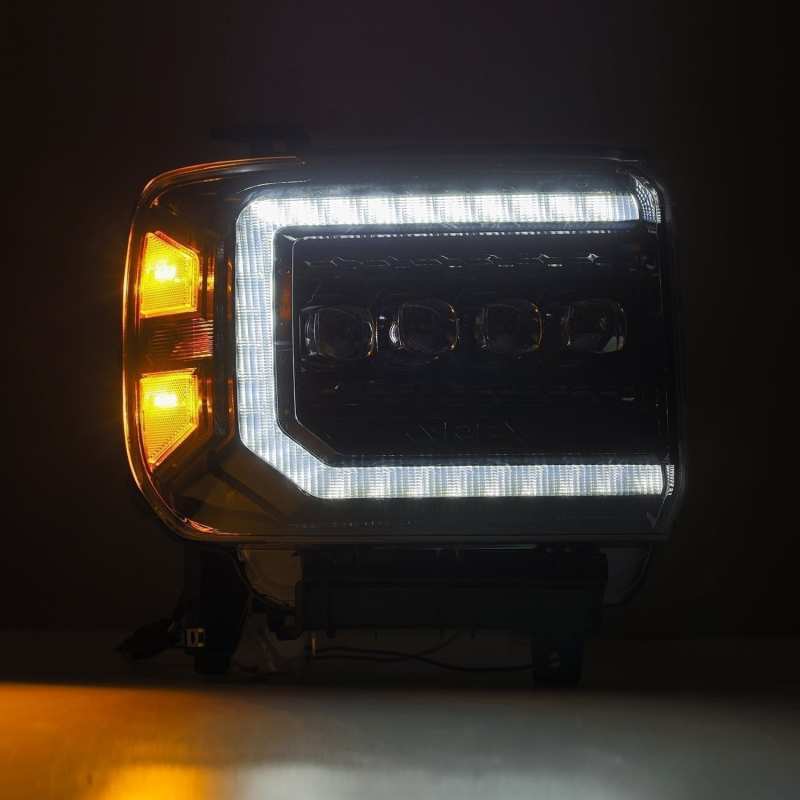 AlphaRex 14-18 GMC Sierra NOVA-Series LED Projector Headlights Alpha-Black