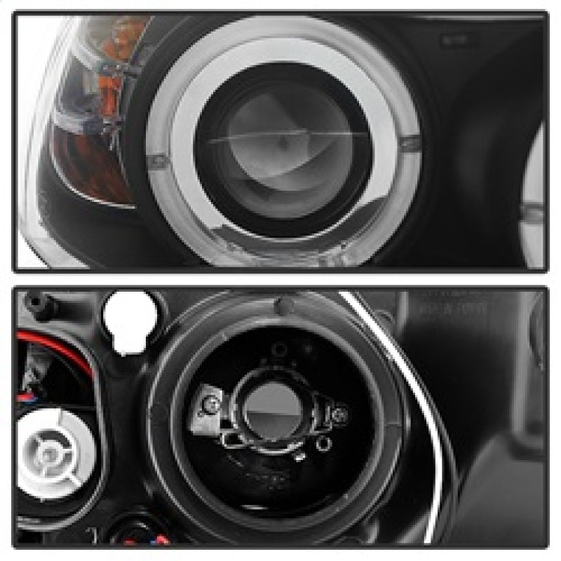 Spyder BMW E90 3-Series 06-08 Projector LED Halo Amber Reflector Rplc Bulb Blk PRO-YD-BMWE9005-AM-BK