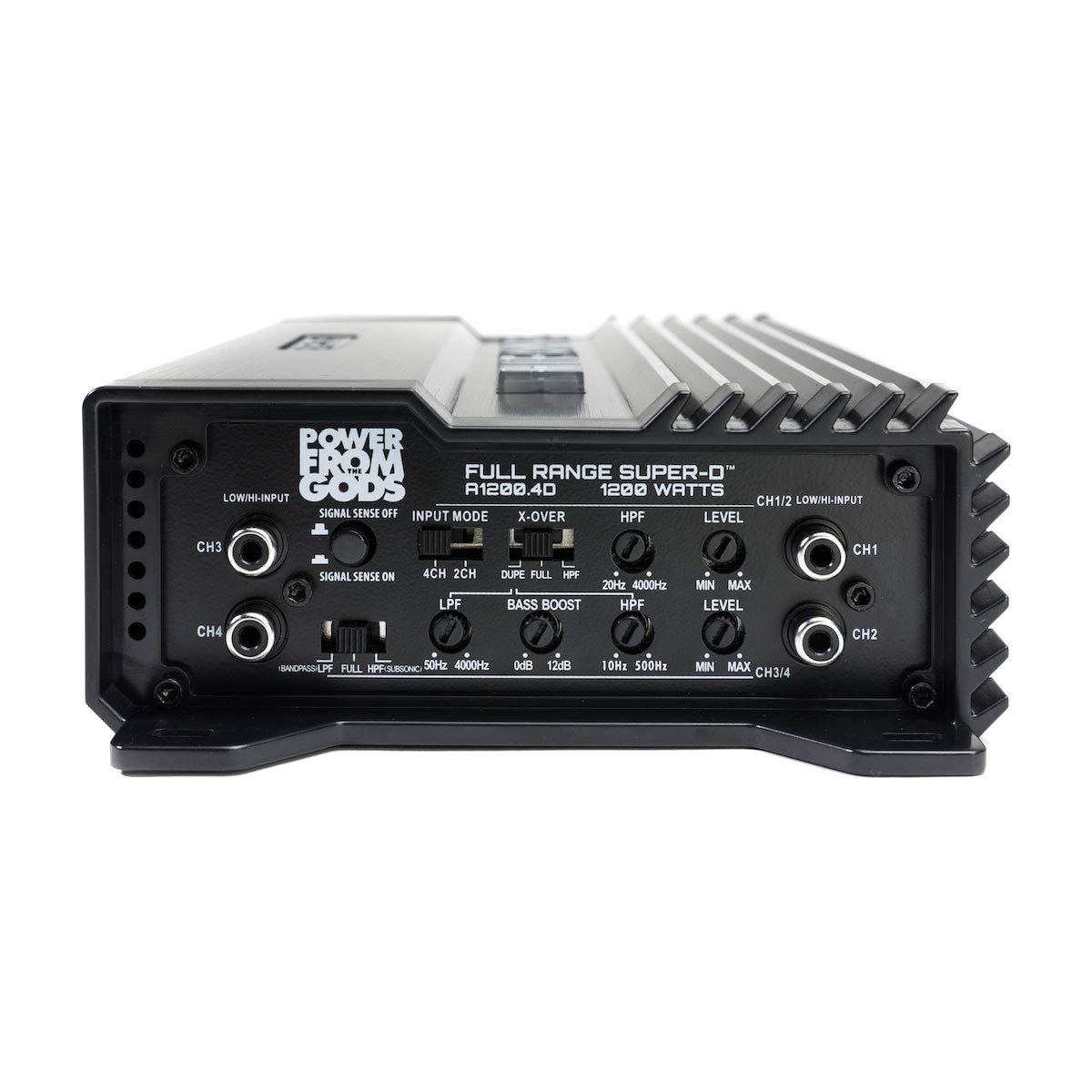 Hifonics A1200.4D Alpha Series Compact 1200 Watt 4-Channel Car Amplifier