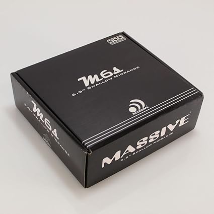 Massive Audio M6S MS Series. 6.5 Inch, 300 Watts, 4 Ohm Pro Audio Midrange Shallow Mount Speaker for Cars, Stage and DJ Applications. Sold Individually.