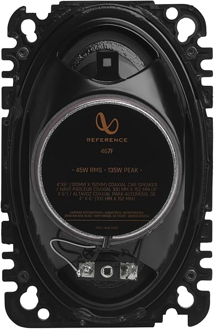 Infinity REF467F Reference Series 4x6 Extreme-Performance Automotive coaxial Speakers