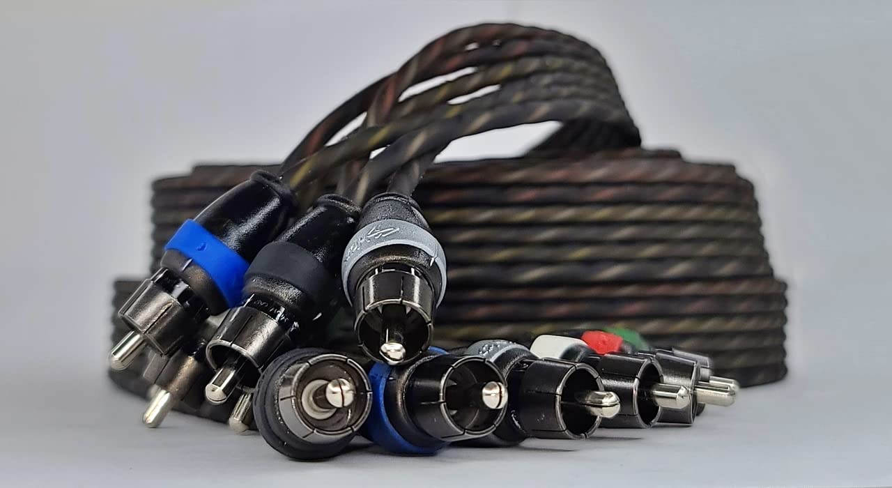 Sky High Car Audio 6-Channel Twisted RCA Cable - 12ft