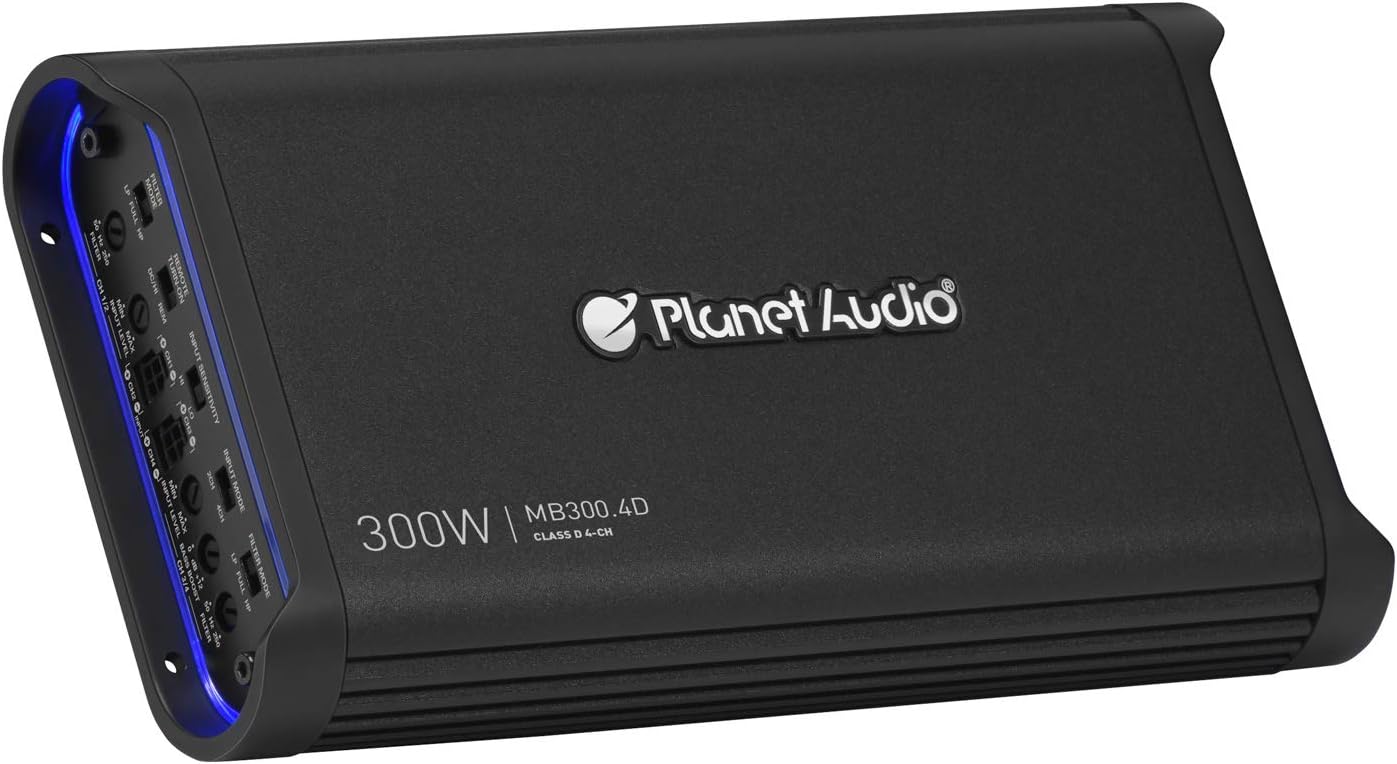 Planet Audio MB300.4D MINI BANG 1200W 4-Channel Full Range Class-D Amplifier
