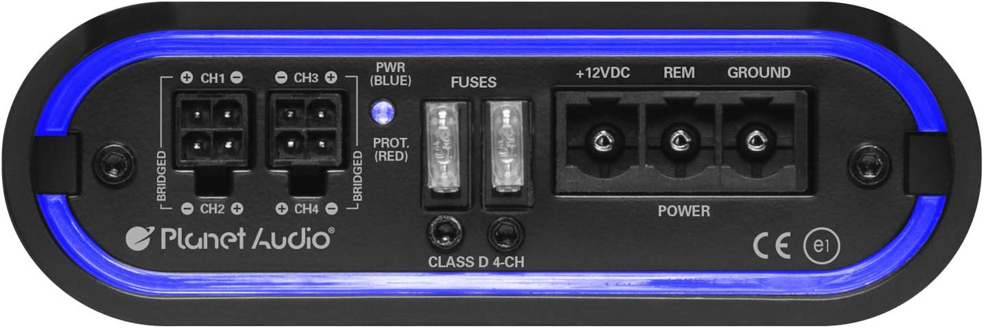 Planet Audio MB300.4D MINI BANG 1200W 4-Channel Full Range Class-D Amplifier